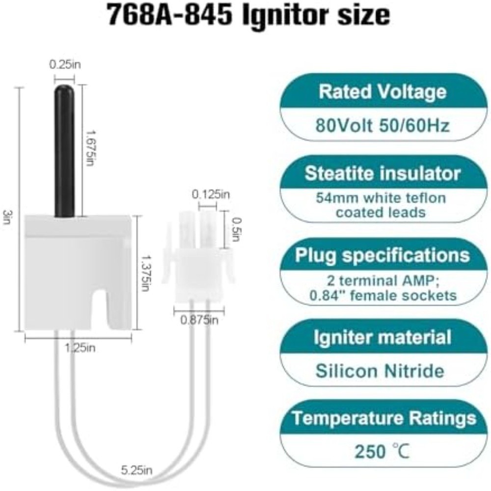Replacement Part Furnace Igniter 50/60Hz Compatible Direct Replacement Part