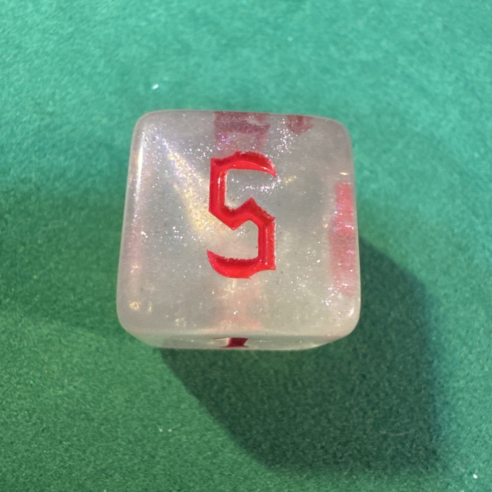 Glitter-Clear Acrylic Dice Set - RPG DND 13