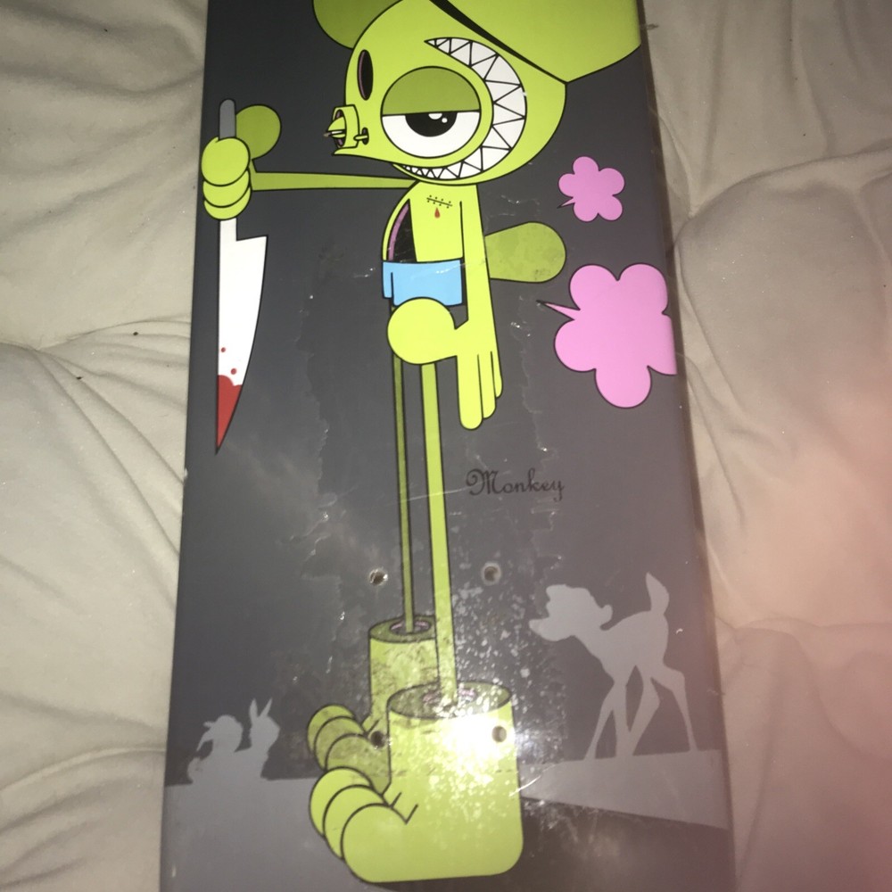 Dalek Project 303 skateboard “Green Space Monkey” Rare 2004. Gary Baseman