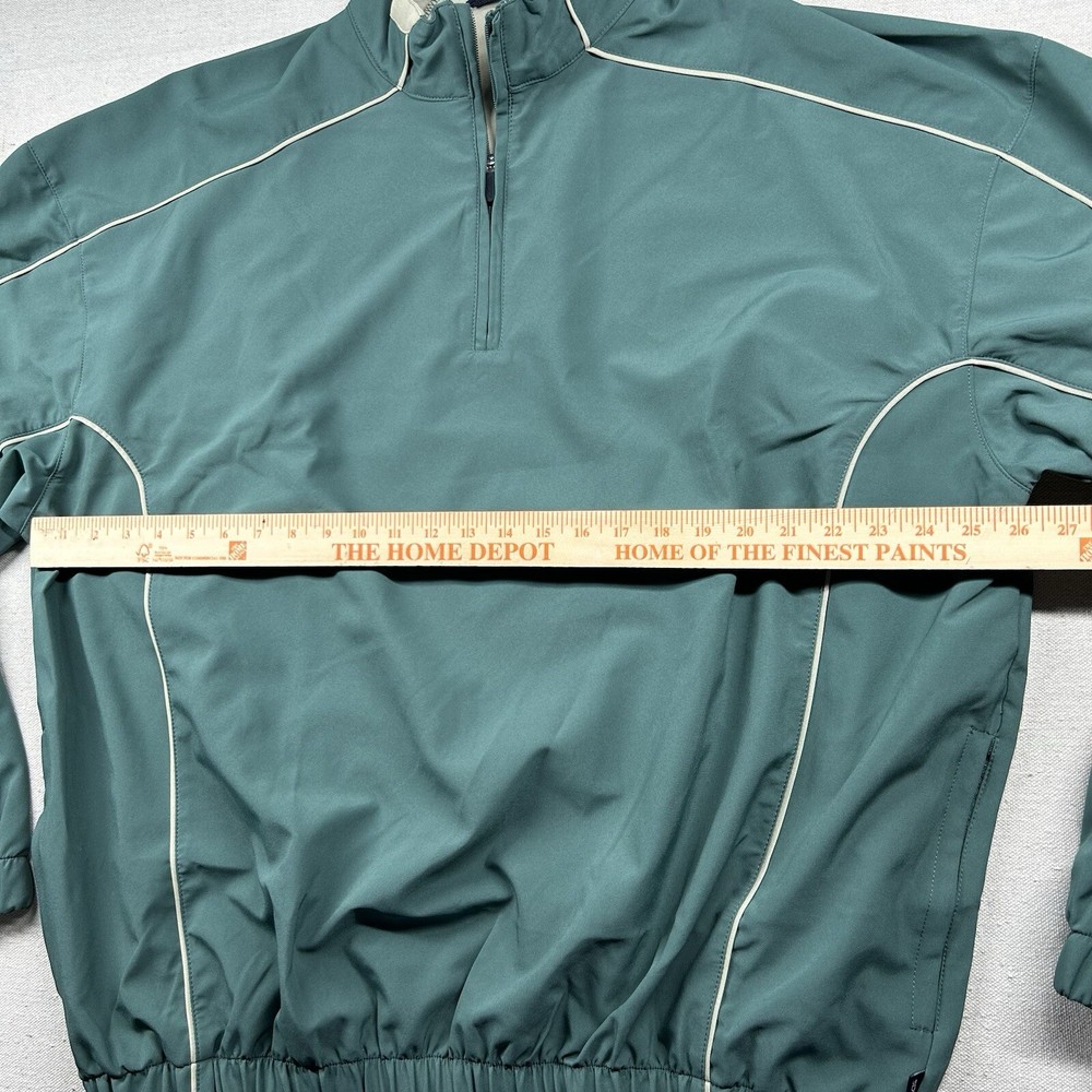 Straight Down Performance Jacket Mens XL Golf Pullover 1/4 Zip Sage Wind Rain