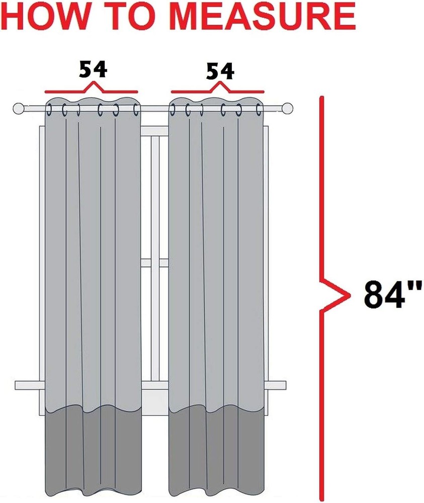 2pc Window Set Solid Gold Curtains Panels Drapes Pair Valance 84 inch Darkening