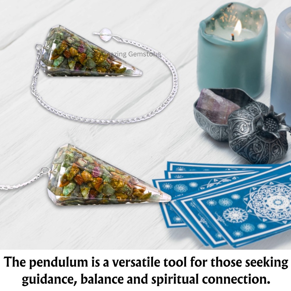 Ruby Zoisite Orgone Crystal Pendulums
