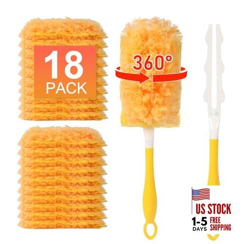 Count Duster Refill for Swiffer Duster with 1 Handle - 360° Multi-Surface 18