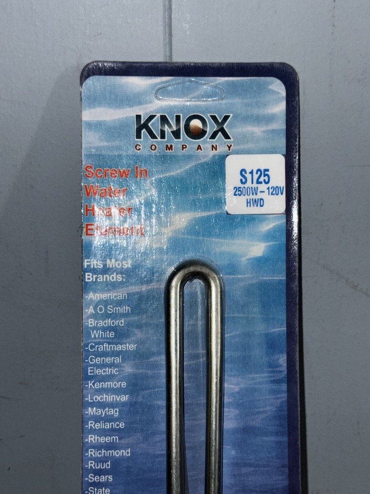 Knox S125 2500W 120V Thermostat Water Heater Element - NEW