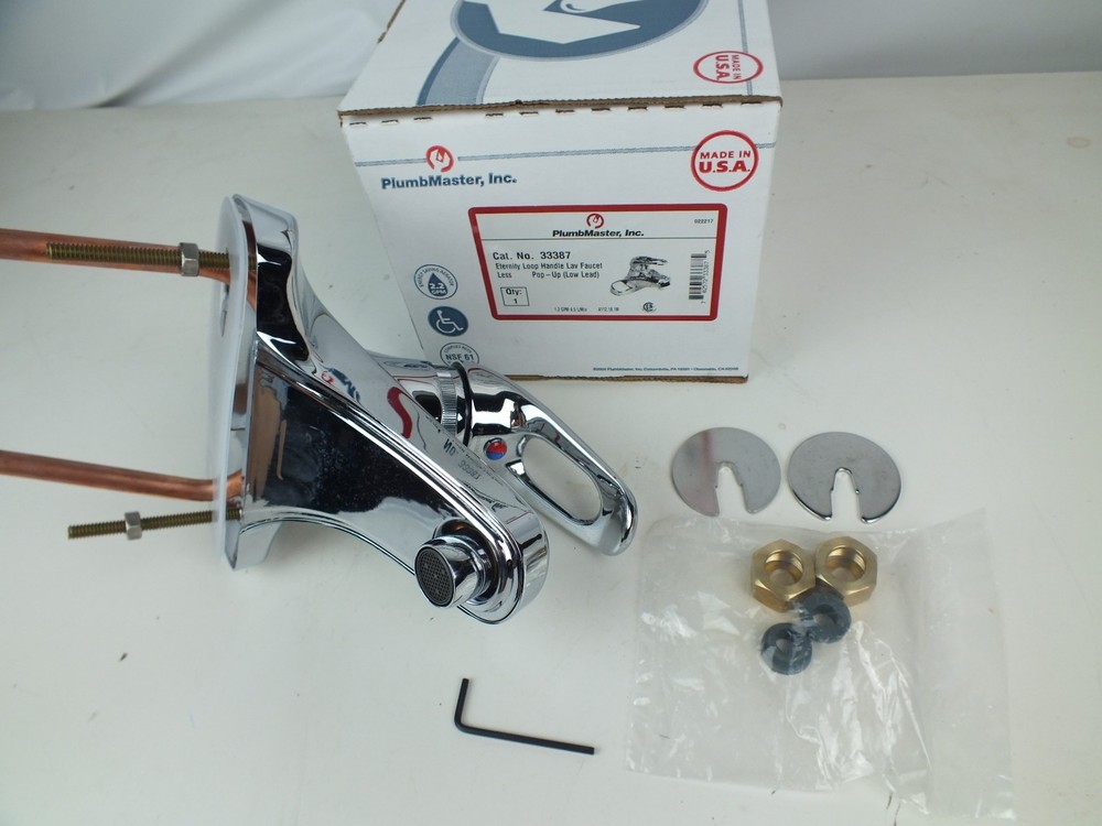 New Plumbmaster 33387 Eternity Loop Handle Lav Faucet