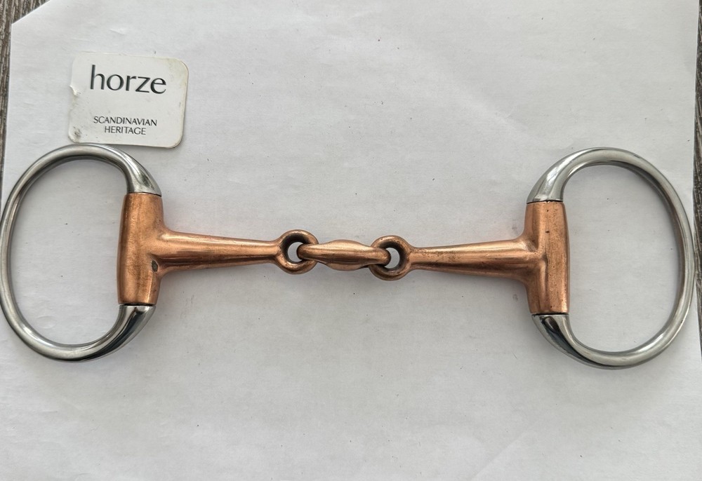 Horze Copper Lozenge Link Eggbutt SnaffleBit with 125 mm Mouthpiece
