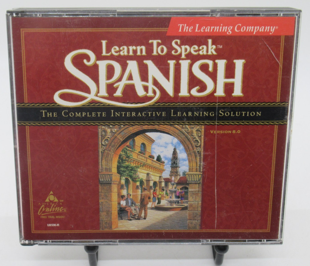 LEARN TO SPEAK SPANISH - COMPL. INTERACTIVE LEARNING VER. 8.0, 4-DISC PC CD-ROM