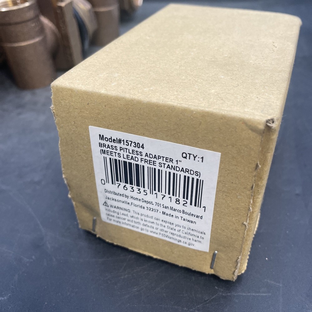 Water Source PA100NL Pitless Adapter, Brass, 1 in. (NEW)