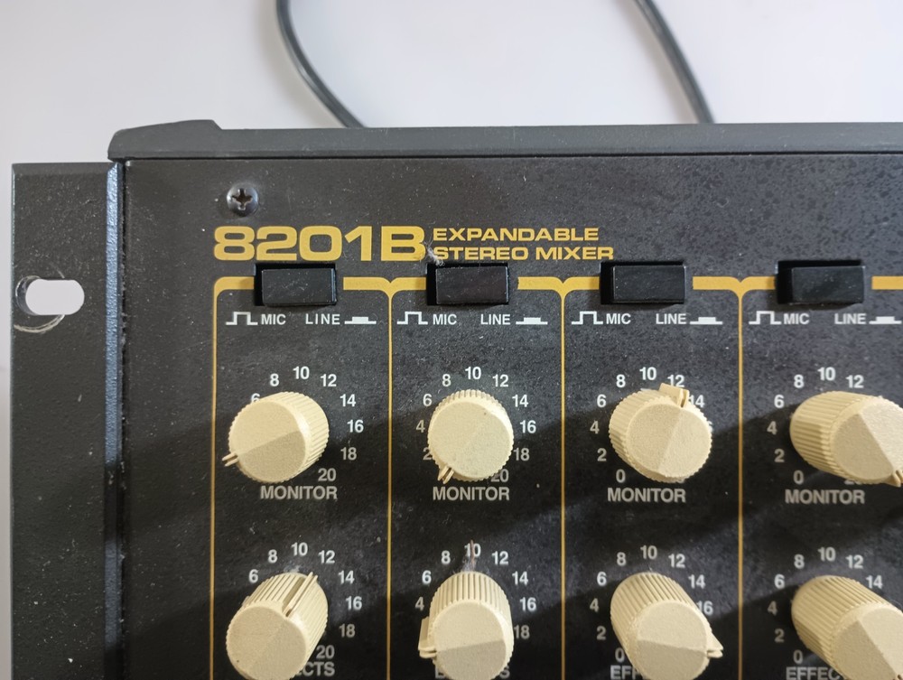 Vintage Tapco 8201B Expandable Stereo Mixer - Powers On - Not Tested