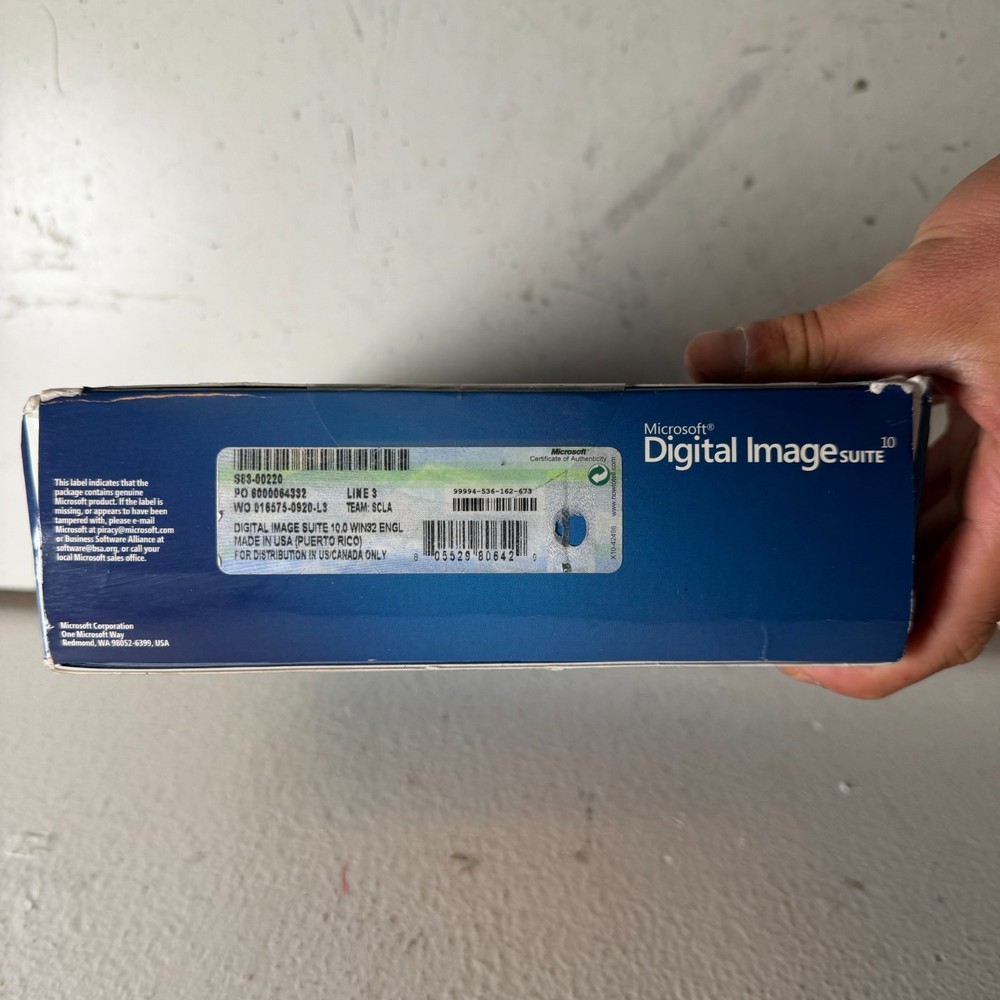 Microsoft Digital Image Suite 10 Software Package for Photo Editing - Sealed