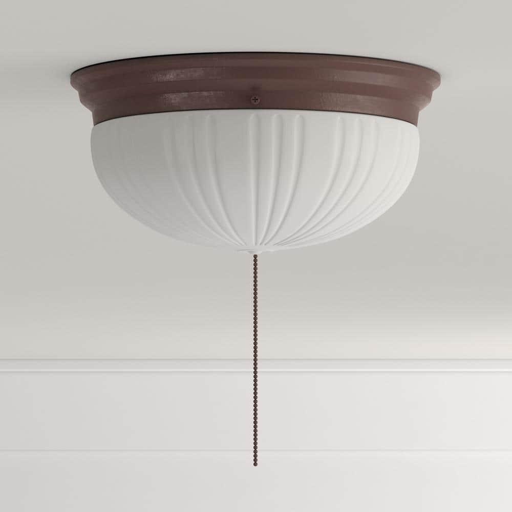Westinghouse 2 Light Ceiling Fixture Sienna Interior Flush Mount With Pull Chain