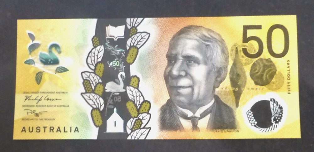 AUST 2020 $50 LOWE/GAETJENS FIRST PREFIX UNC BANKNOTE AA-200761685