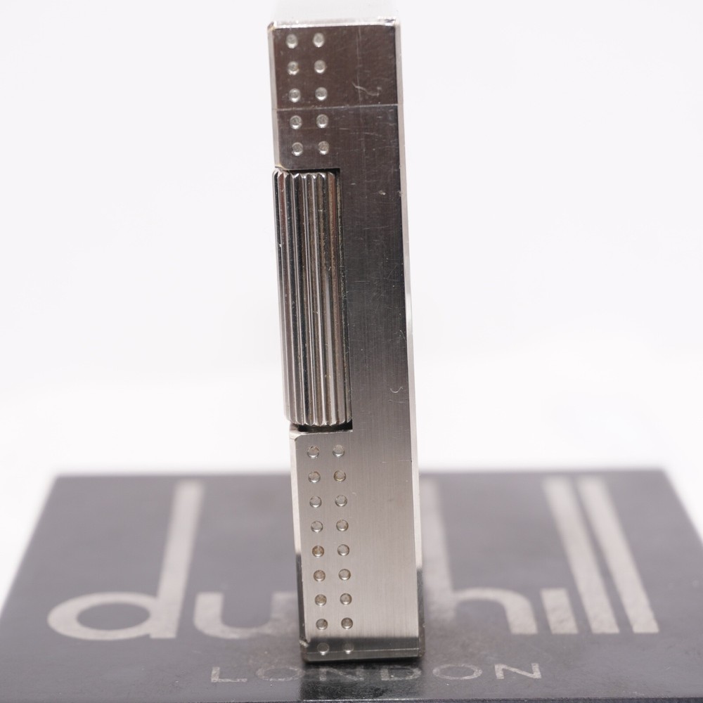 Dunhill Lighter Chromium plate Pindot Pattern_Ultrasonically cleaned _Working