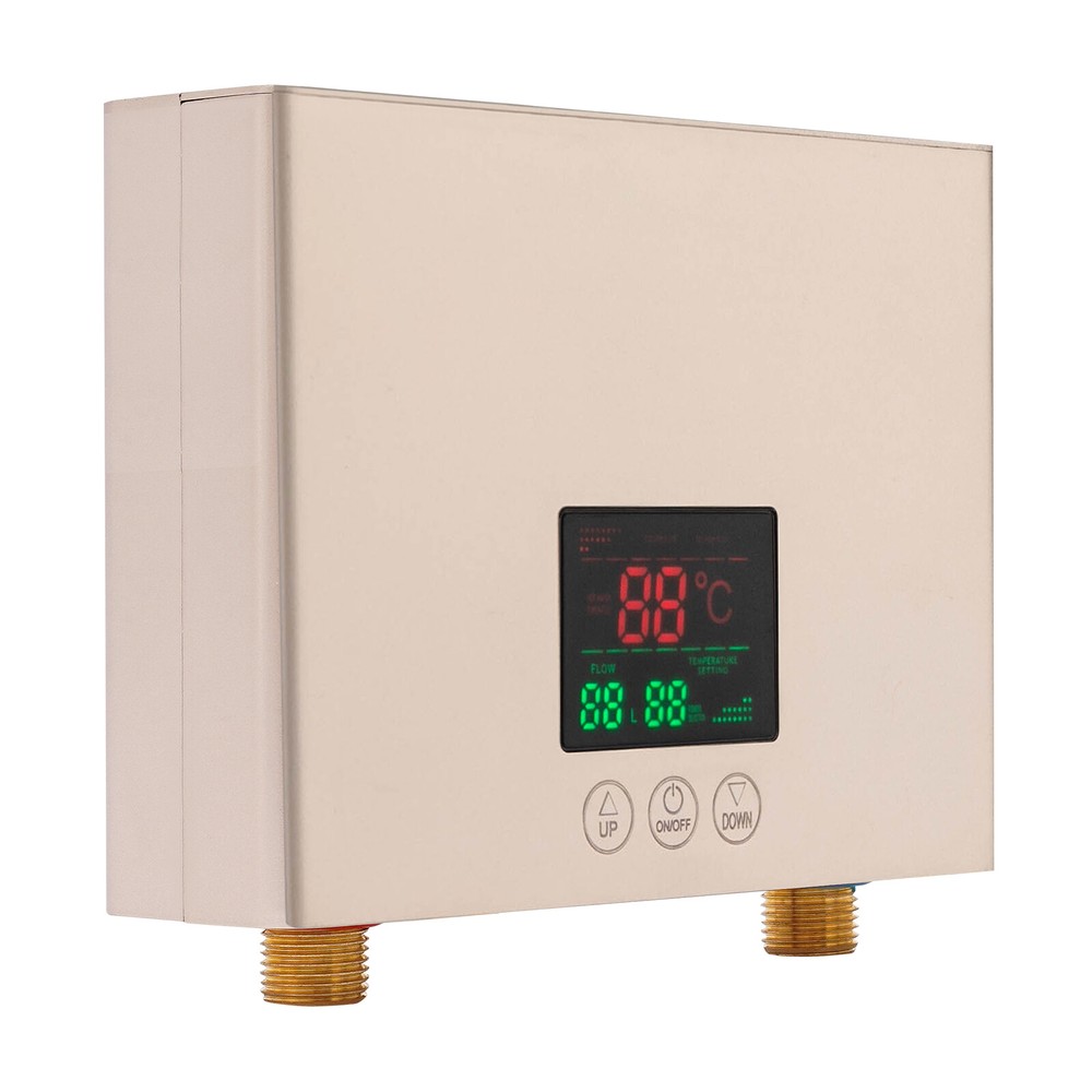 3000W Mini Electric Water Heater Wall Mounted Tankless Water Heater 86℉-131℉