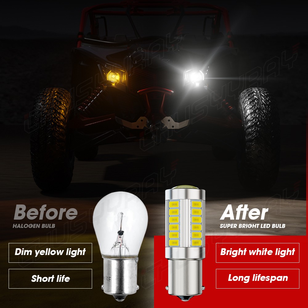 4x LED light bulbs for Deere E110 E100 E120 E130 E140 headlights lights mower