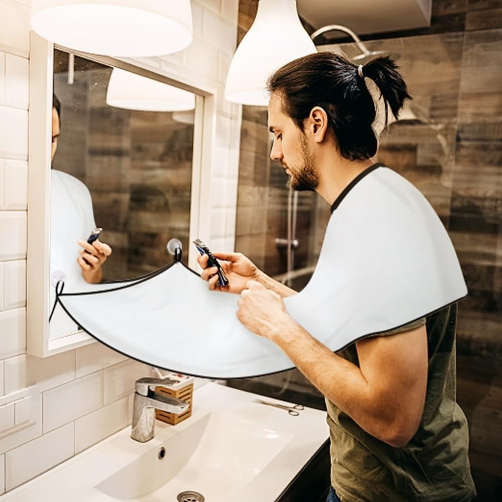 Ultimate Beard Bib Trimming Catcher - Effortless Self-Grooming Solution for Men