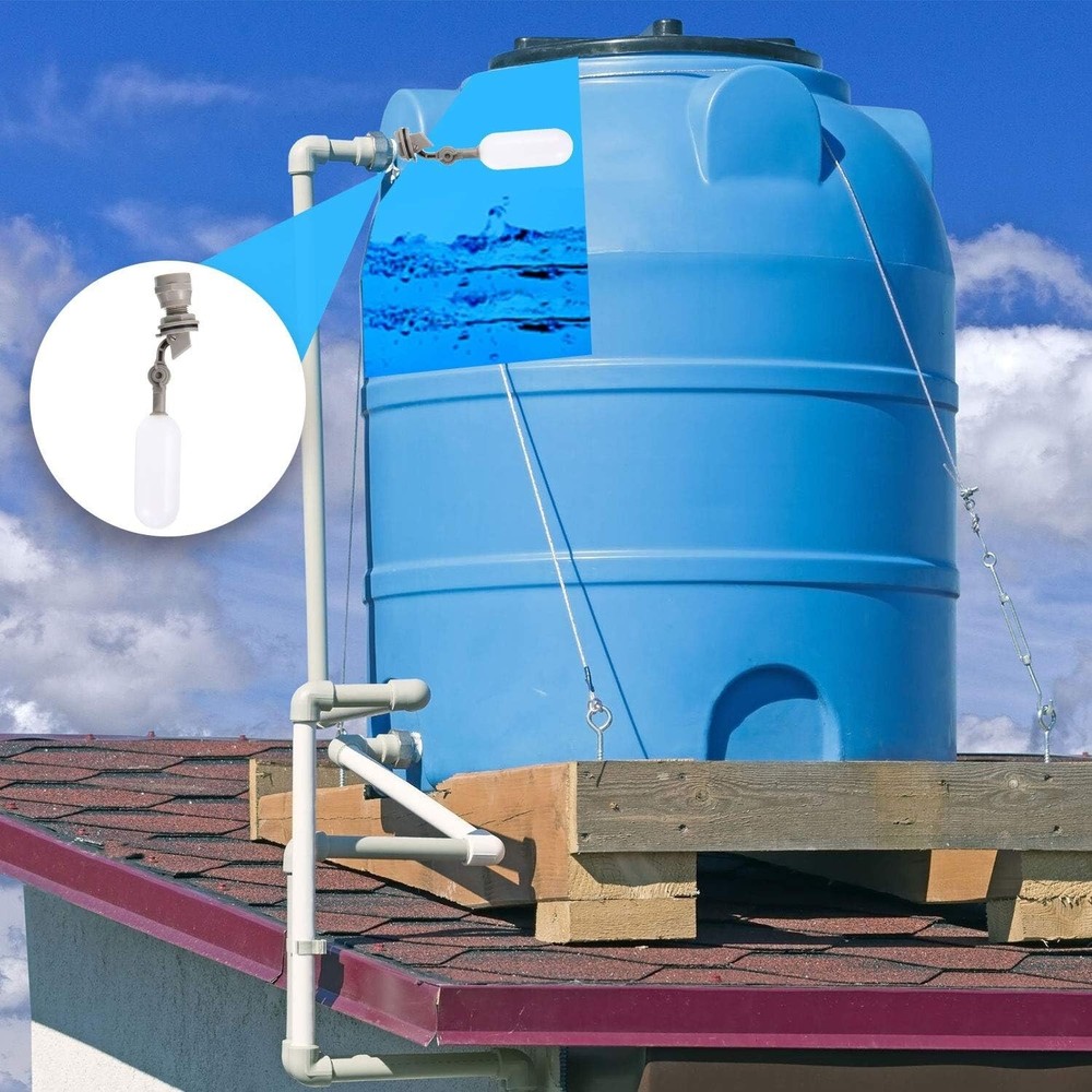 4x Water Float Valve Adjustable Arm Water Filter Float 1/2" Automatic Fill Stop