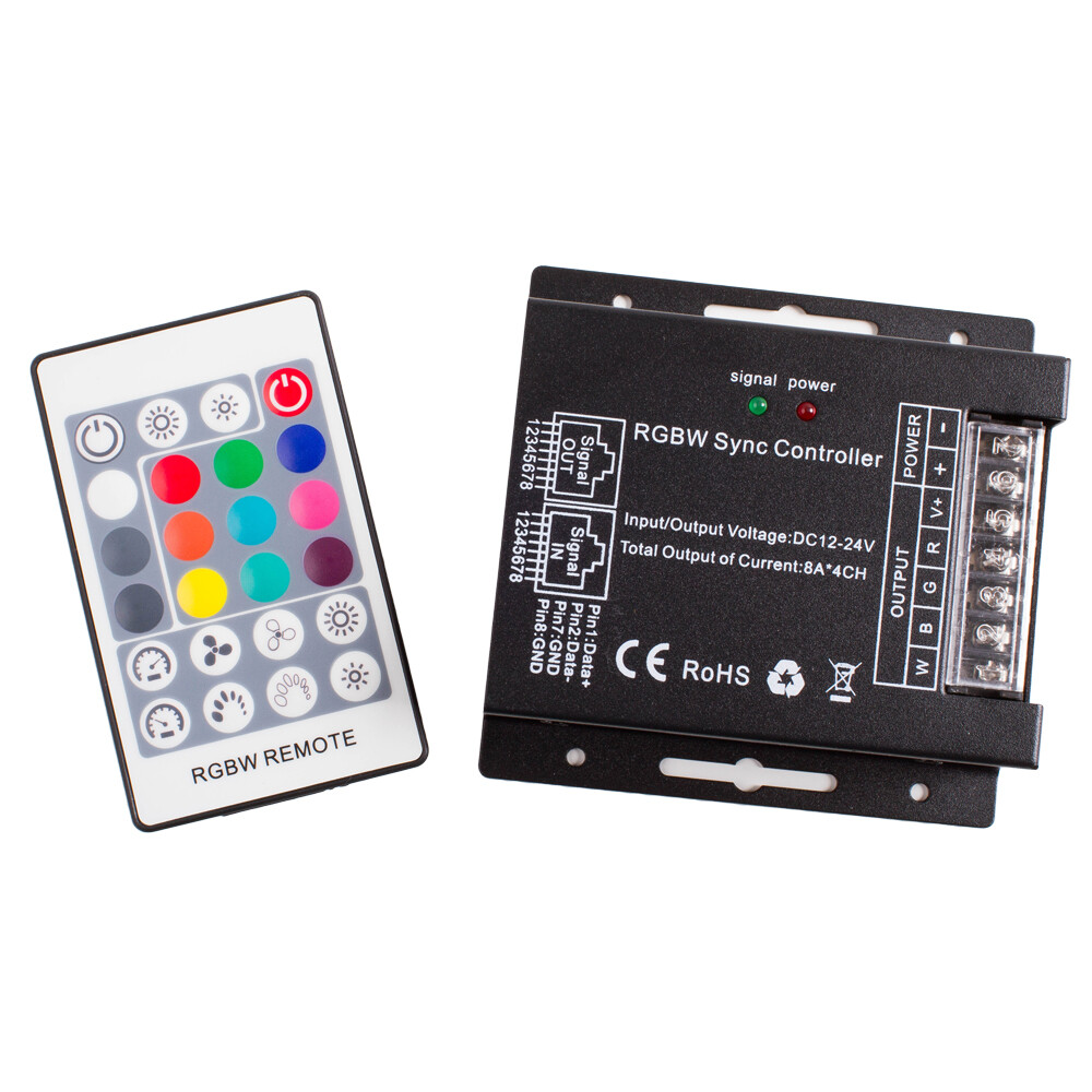 RGB / RGBW LED light controller Heavy Duty + wireless remote control