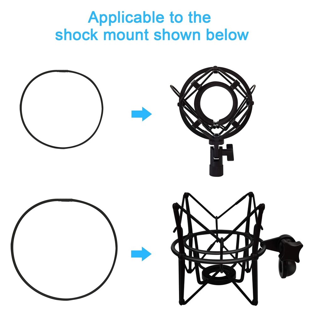 Universal Elastic Bands Replacement for Microphone Shock Mount Mic Holder Clamp