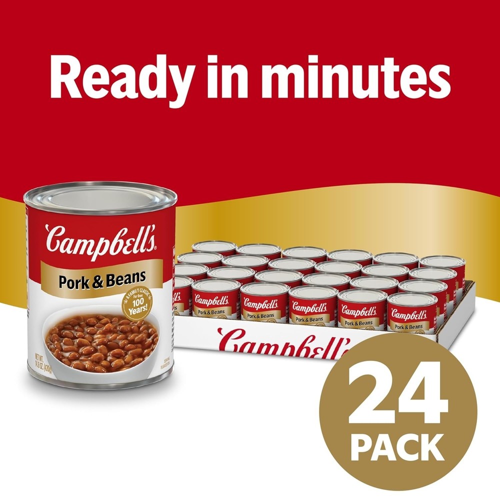 Bulk 14.8oz Pork and Beans, 24 Pack