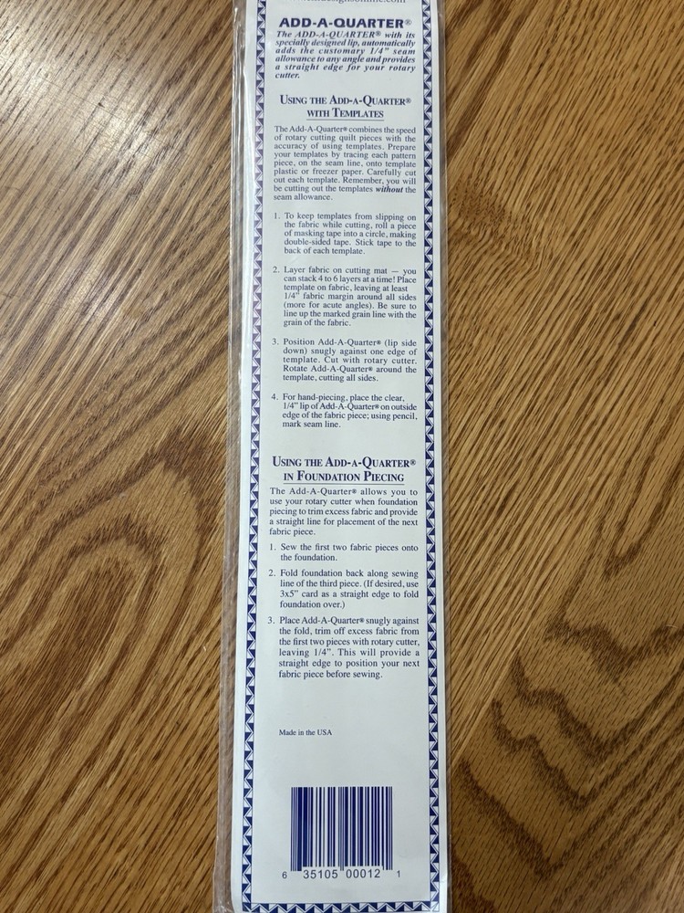 Add-A-Quarter 12” Ruler by CM Designs