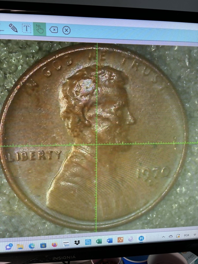 1970 D Lincoln Penny Cent Rotated Die Error, Angle Abaut 21% Misaligned.