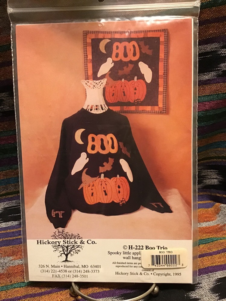 QUILT PATTERN, “BOO TRIO” NEW IN PKG.