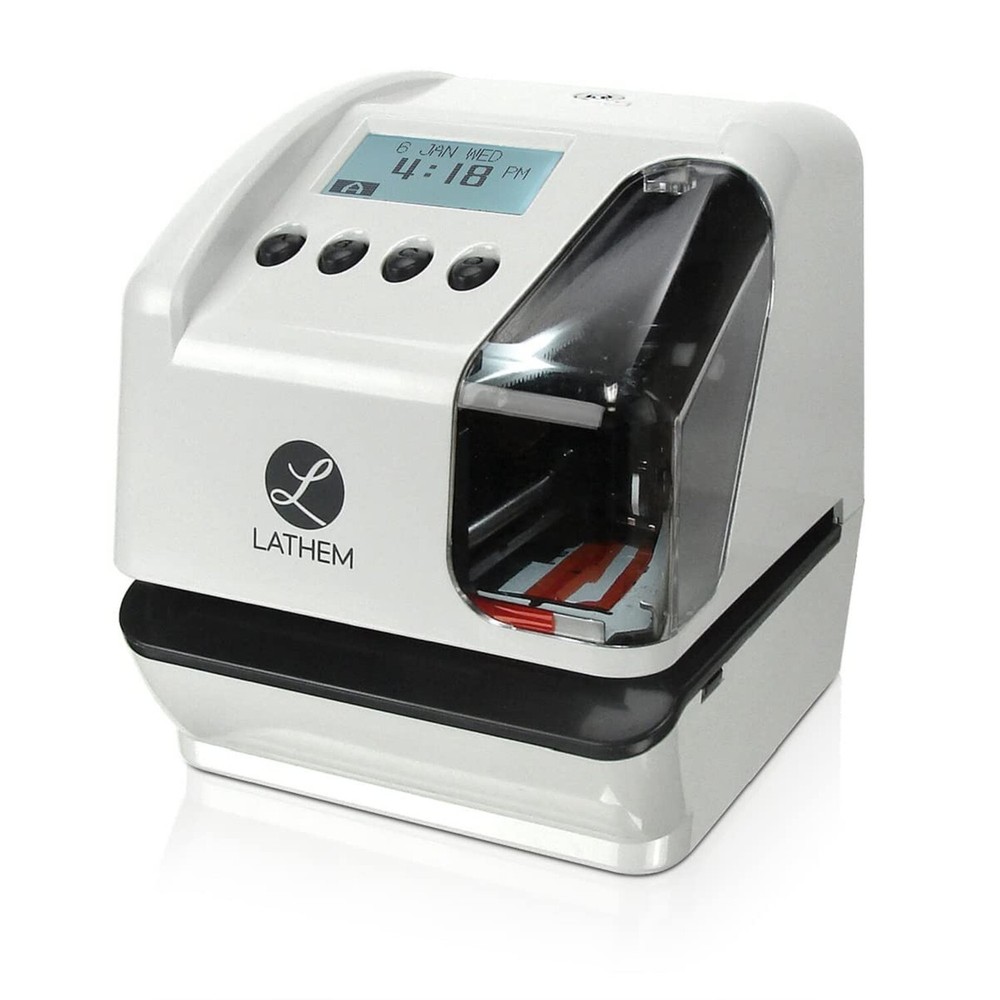 Lathem LT5000 Electronic Multi-Line Date and Numbering Document Stamp Time Cl...