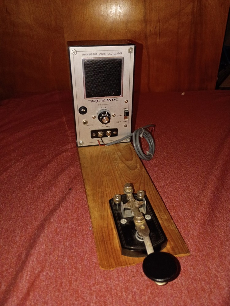 Realistic Brand Transistor Code Oscillator with Attached Telegraph