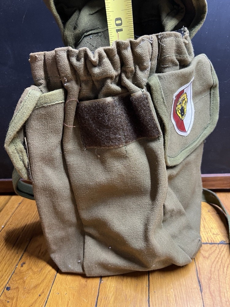 vintage military canvas haversack