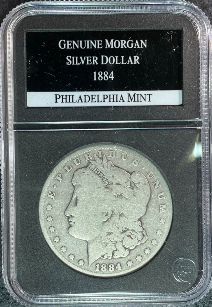 1884 MORGAN SILVER DOLLAR ~ ~NICE COIN~REF# HOLDER