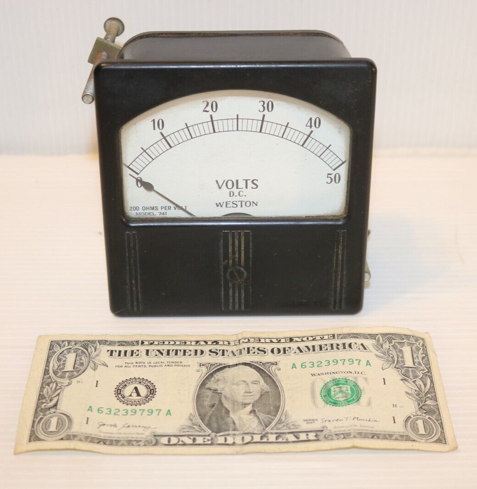 WESTON VOLTS DC Voltmeter, 200 OHMS PER VOLT, Model 741