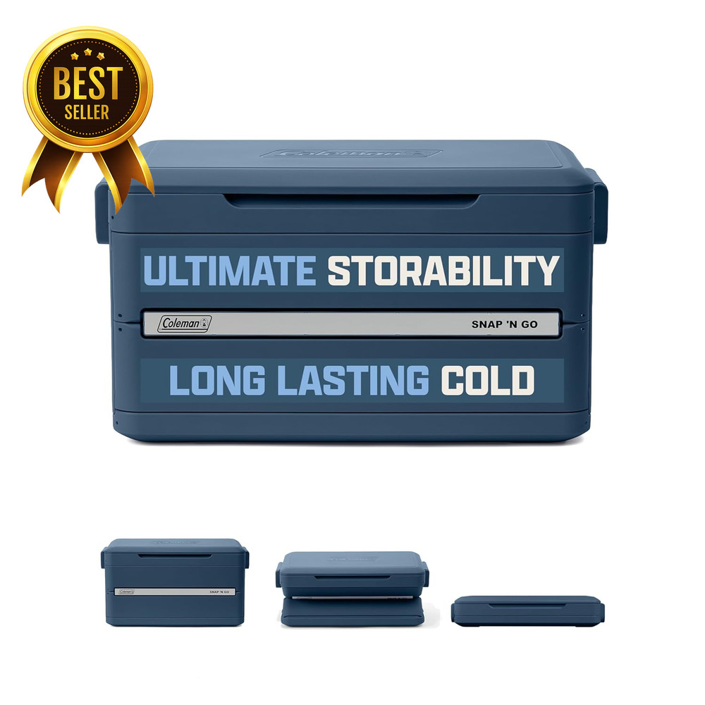 45 Quart Collapsible Hard Cooler Portable Waterproof Liner 55 Hours Cold Sapphir