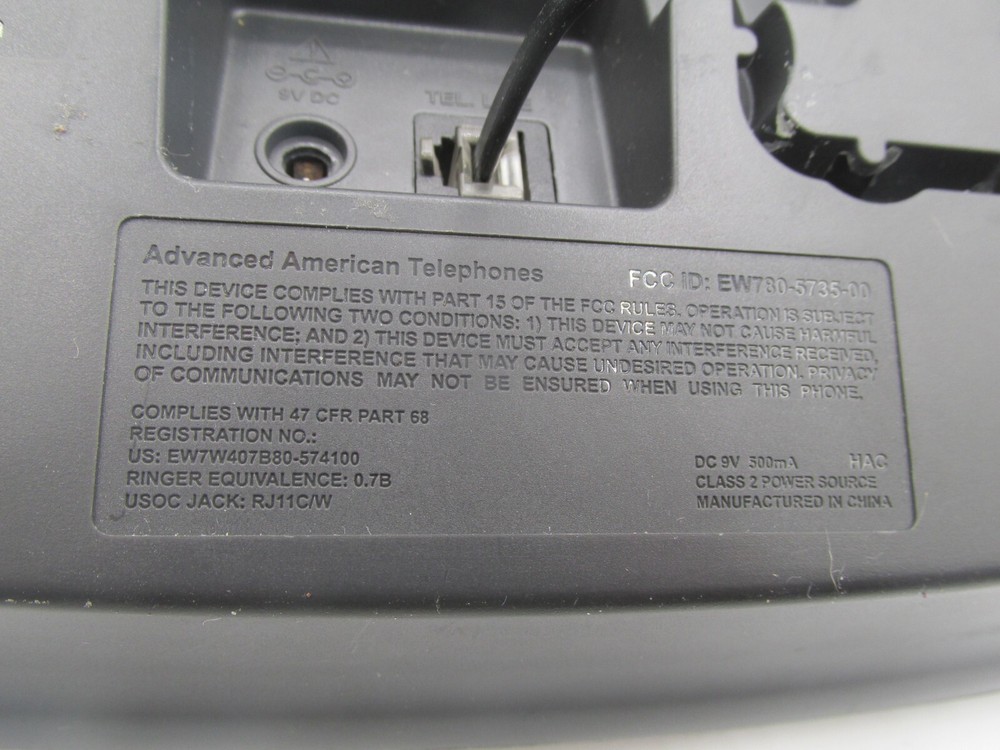 AT&T 5.8GHz TELEPHONE DIGITAL ANSWERING SYSTEM #E5908!