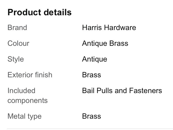 Harris Hardware Vintage Decorative Handles Hardware