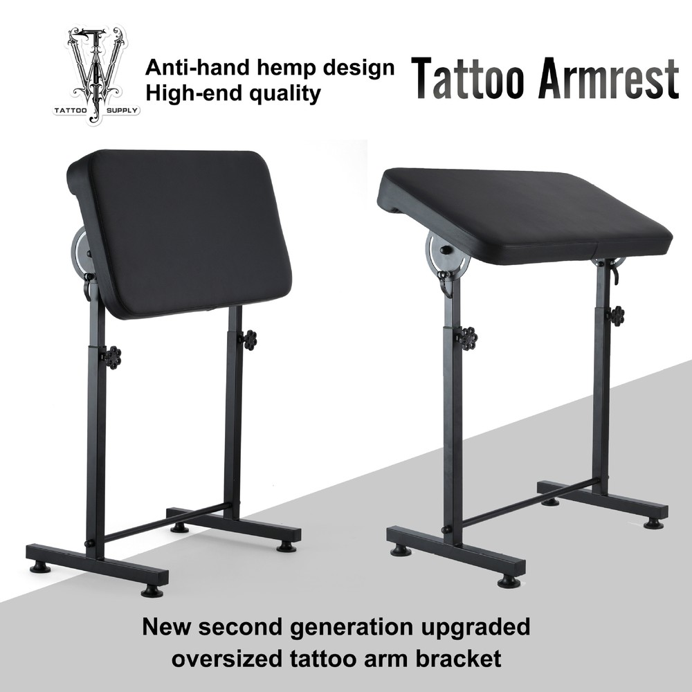 Professional Tattoo Armrest Adjustable Height Leg Rest Stand Arm Bar Pad Tool