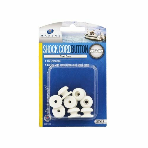 Zenith 5mm White Shock Cord Button - 8 Pack