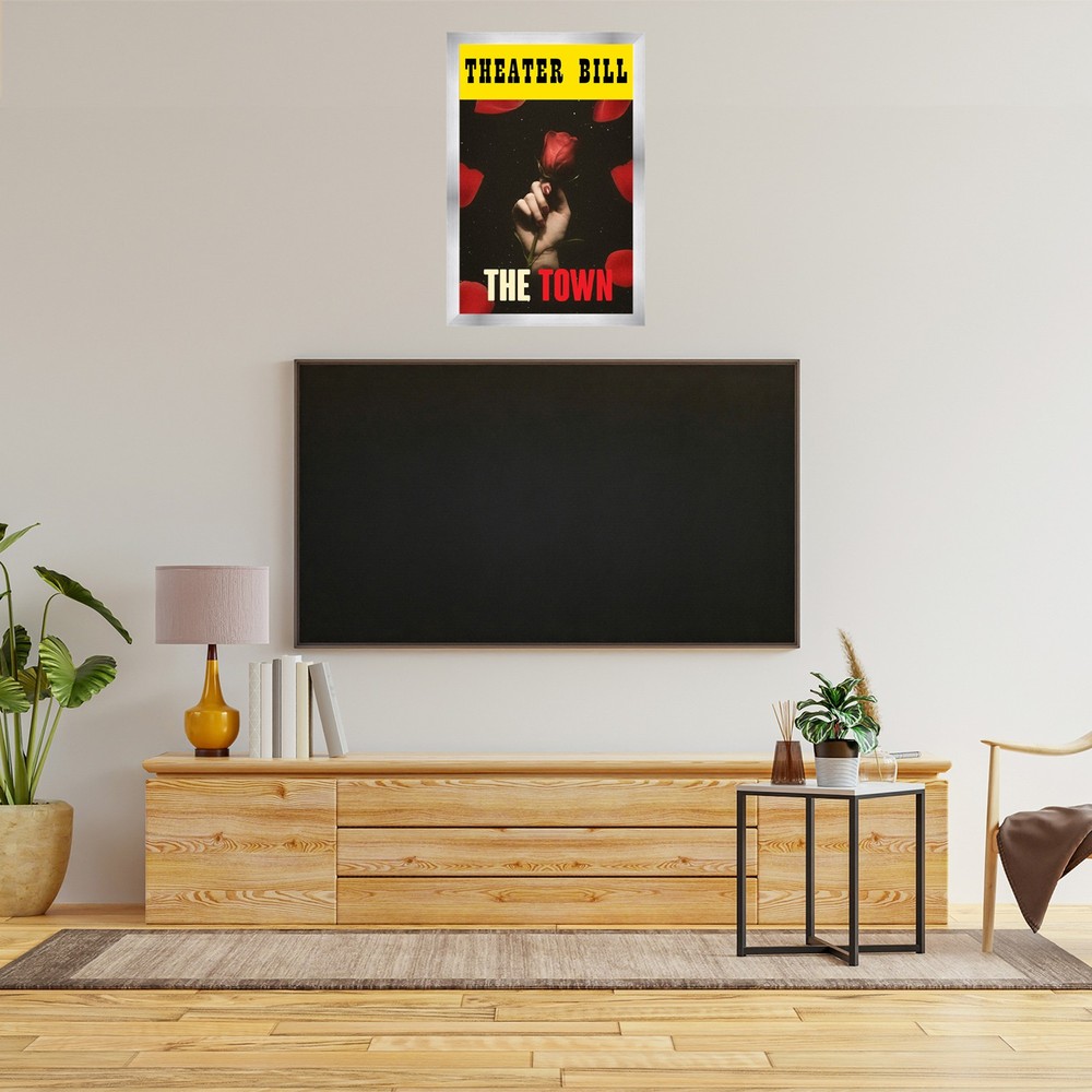 5.5x8.5 Silver Playbill Frame With Uv Acrylic Backing and Hardware