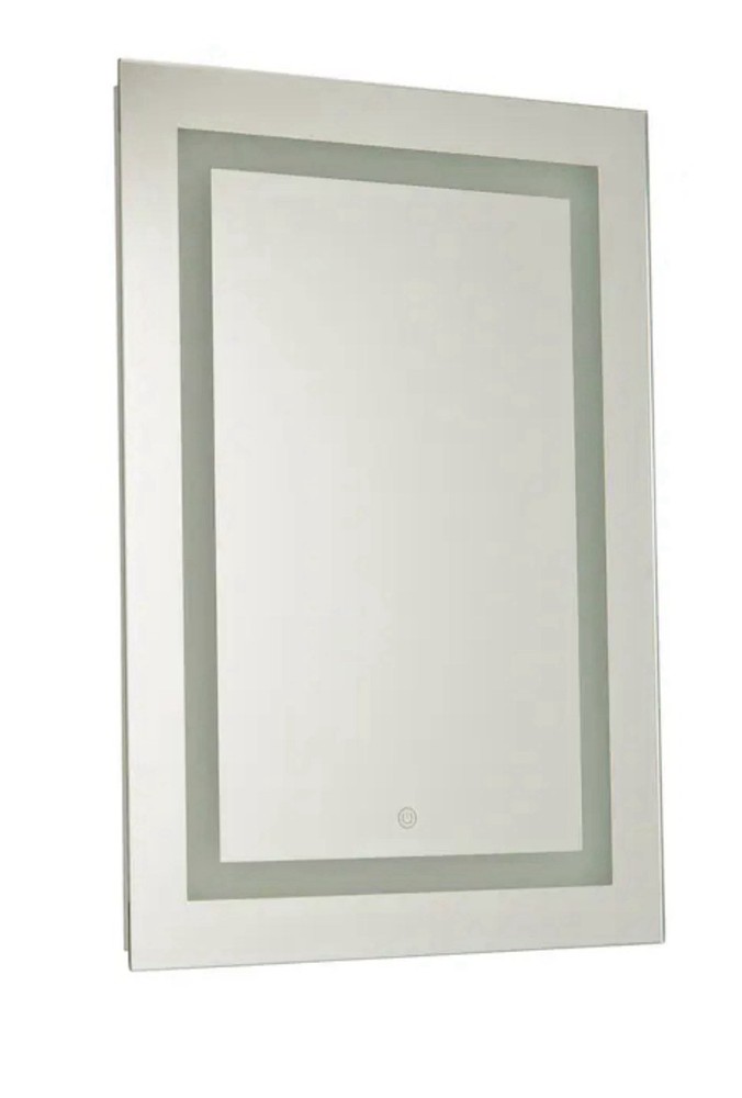 LED Mirror McKenna 19.68in x27.5 In polish Frameless Rectangular Lighted Vanity