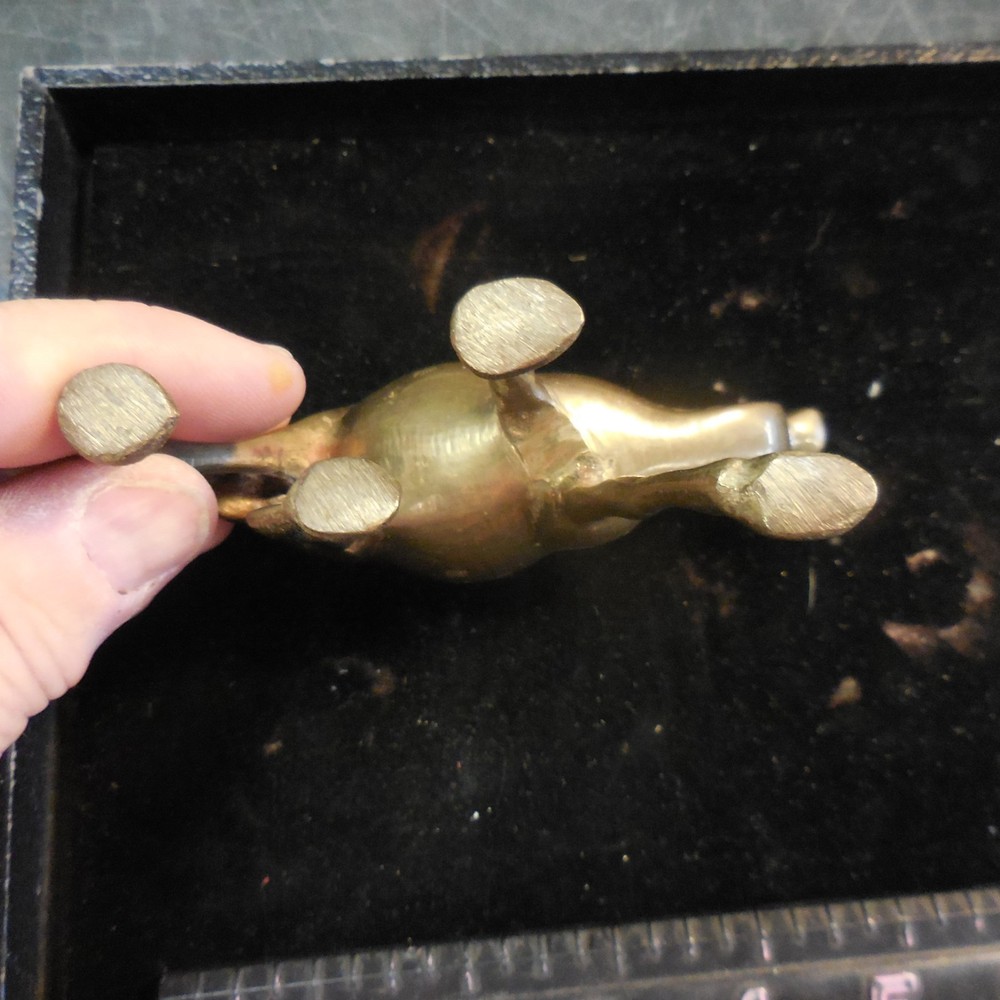 Solid brass 4" Camel Etched Figurine