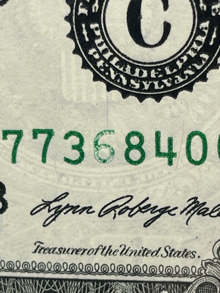 "INSUFFICIENT INK ERROR" MISSING 6’s + “OVER INK ERROR” 3’s UNCIRCULATED BEP 🧱