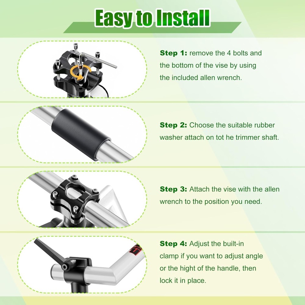 Upgraded Ergonomic Trimmer Grip, String Trimmer Handle, with Trimmer Shoulder...