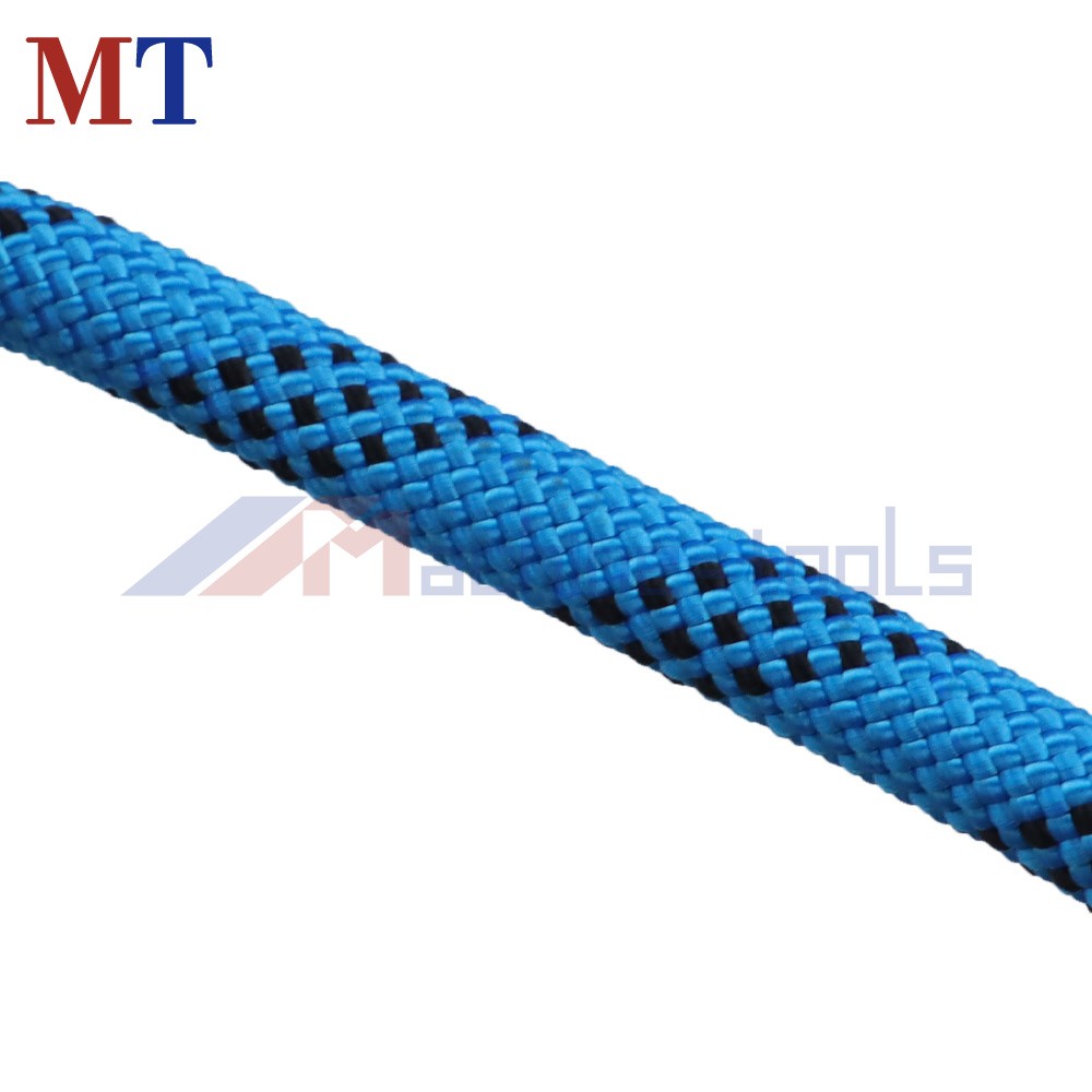 Strong Pulling Rope Braided Polyester Rope 3/8" × 100' 3520Lbs (Blue,Black)