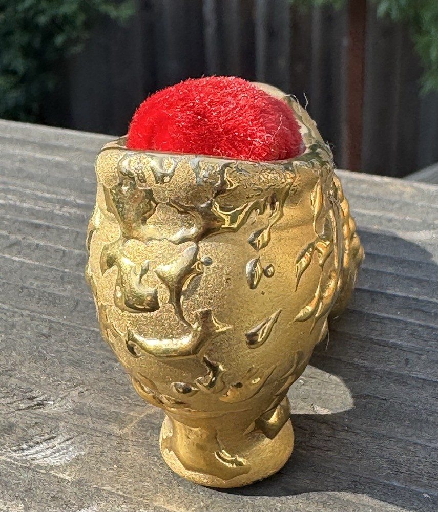 Vintage Ceramic Pin Cushion Approx L 4”