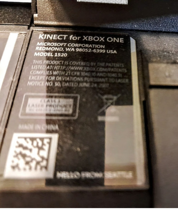 Microsoft Xbox One Kinect Wired Motion Sensor Black Model 1520 OEM