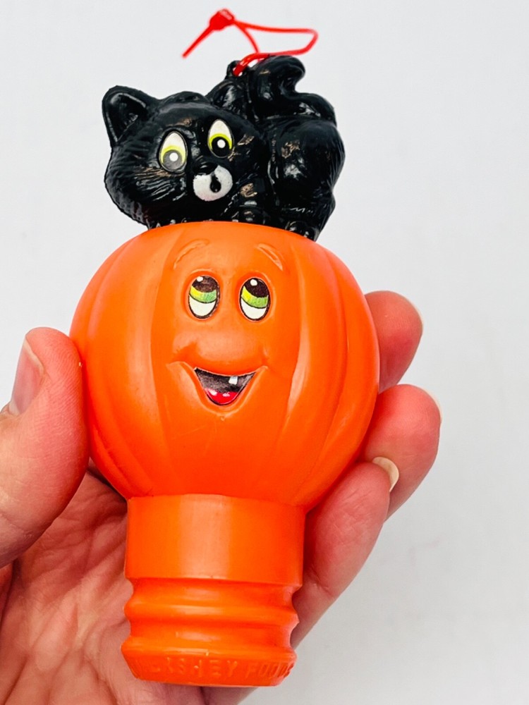Hershey Halloween Candy Holder Container Pumpkin Black Cat Jack O Lantern BIN11