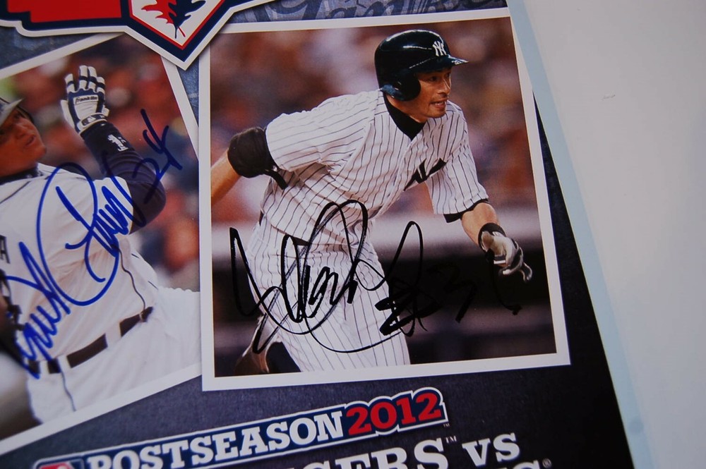 2012 ALCS Yankees - Tigers Program w/ Ichiro Suzuki + Miguel Cabrera Auto JSA