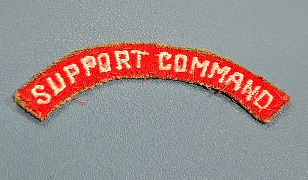 Vintage-Support Command Patch Tab-Red/White-Cut Edge-Snow Back-Off Uniform*