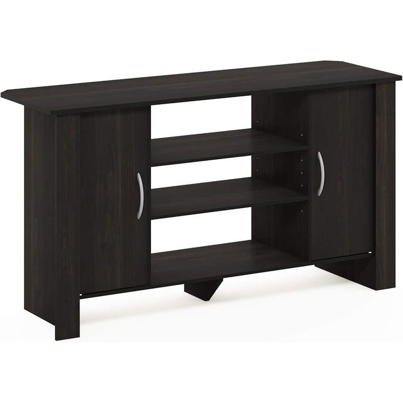 Concealed Storage TV Stand W/ Adjustable Shelves Durable Flat Screen TVs New