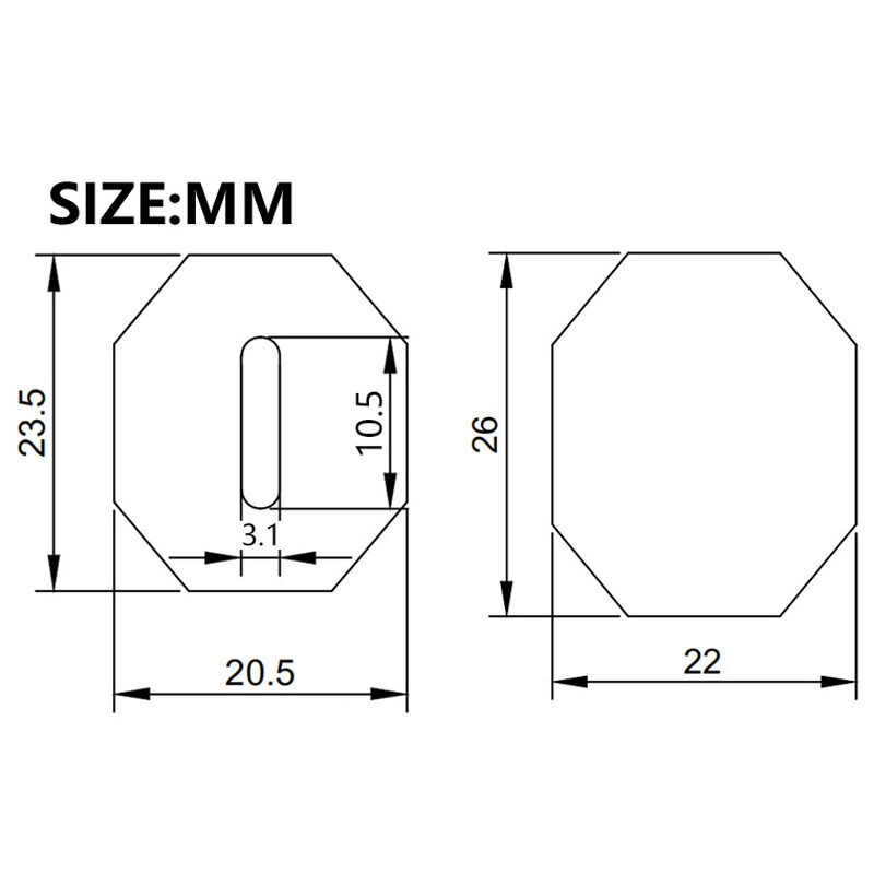 2PCS DIY Replacement Octagonal Blank Wooden Japanese Kitchen sushi Handle USAA